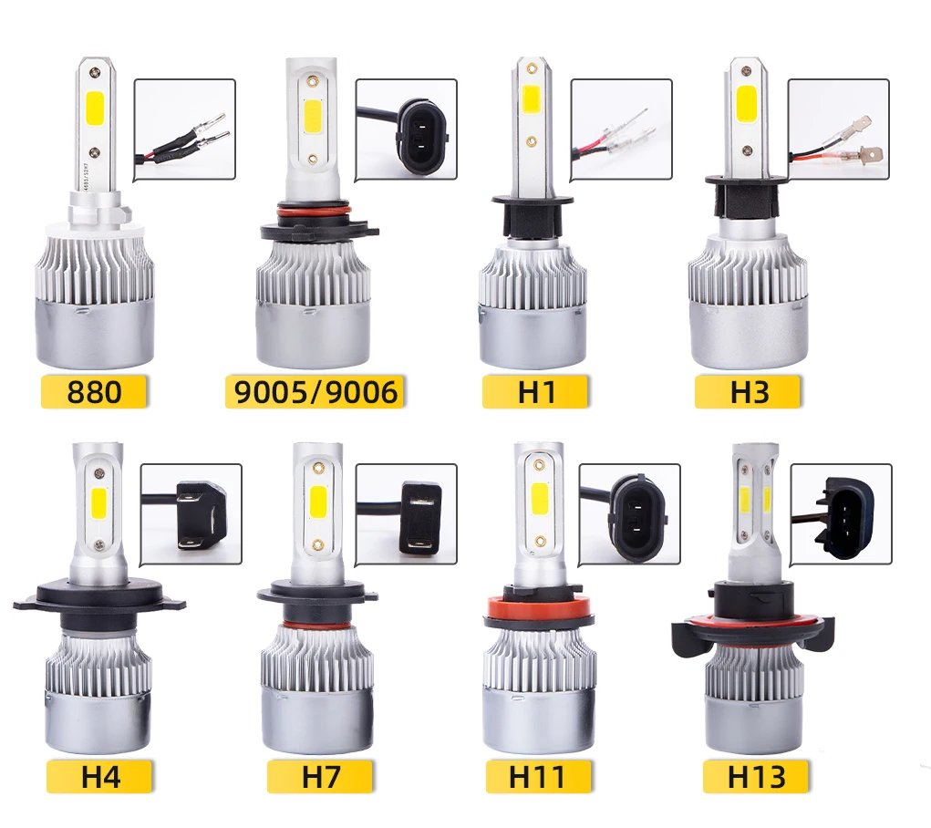  Бесплатные образцы Автомобильные светодиодные лампы S9 led h7 h4 h11 9005 9006 880