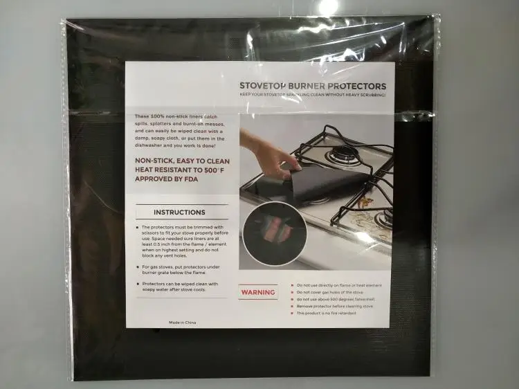 reusable and easy to clean heat resistant gas stove burner covers for 3 burners stove keep your stove clean in kitchen