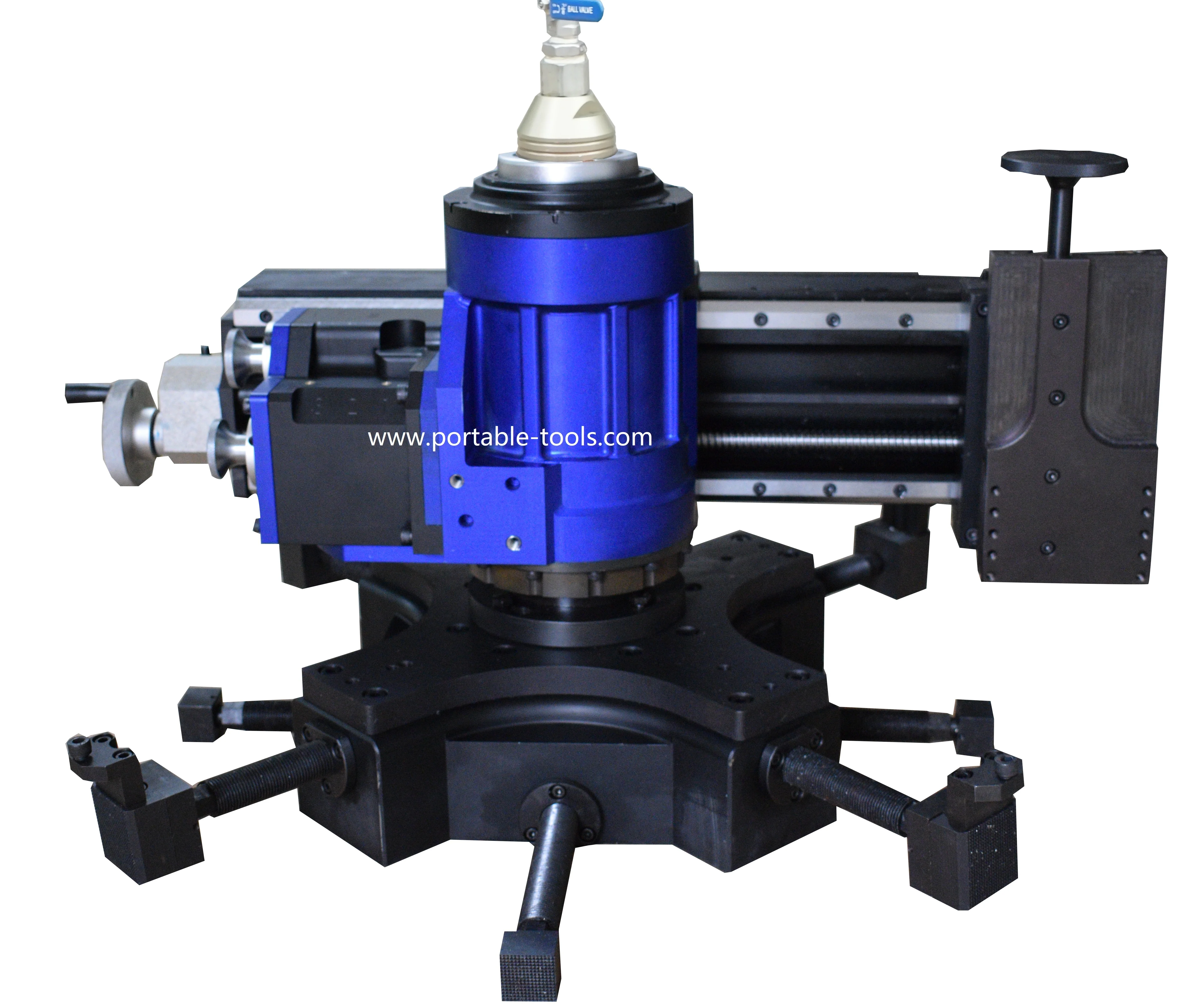 Portable flange facing machine for refinery value pipe flange repairing