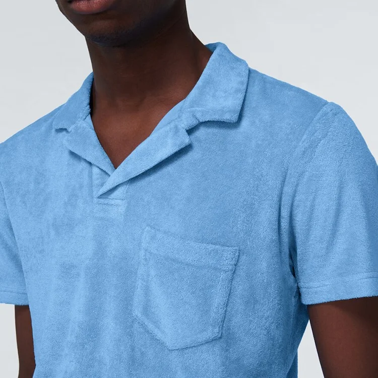 OEM golf Polo t-shirt men Casual tailored fit Collared Polo Terry Toweling Cotton Polo ShirtS for Men