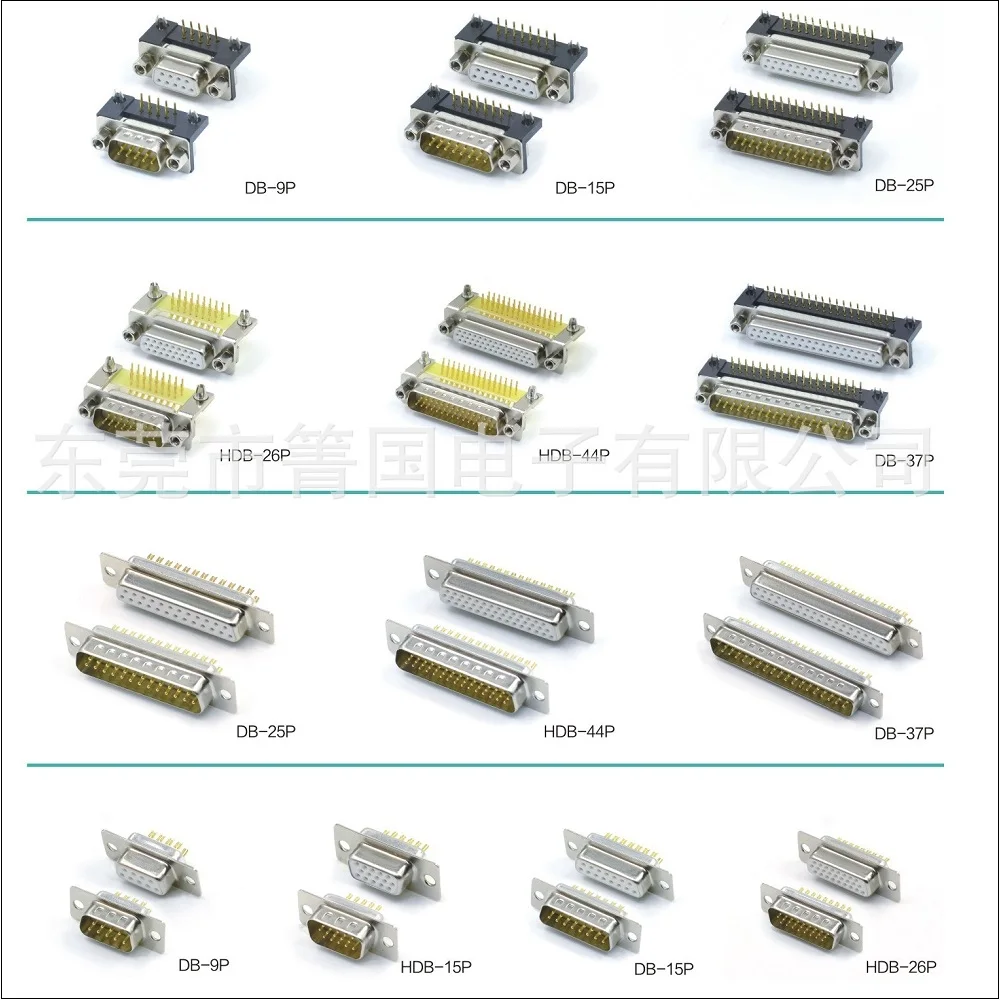 High-quality D-SUB 37 Pin Female Connector Solder Type db 37p socket Conector d-sub 37 pin Connector For cable