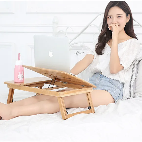 100% натуральный бамбук, частная торговая марка, складной Бамбуковый стол для ноутбука, складной стол для ноутбука, Заводская поставка