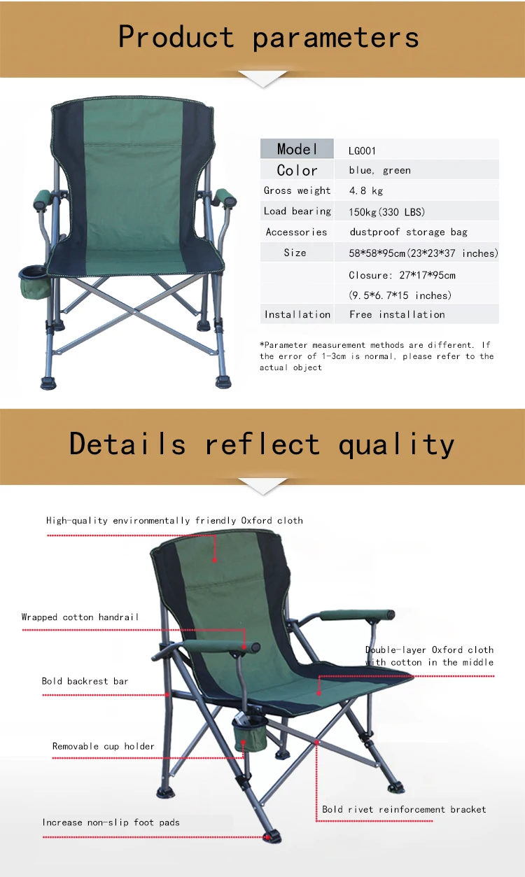 garden chairs outdoor adjustable high seat aluminum folding camping director chair outdoor chair outdoor folding