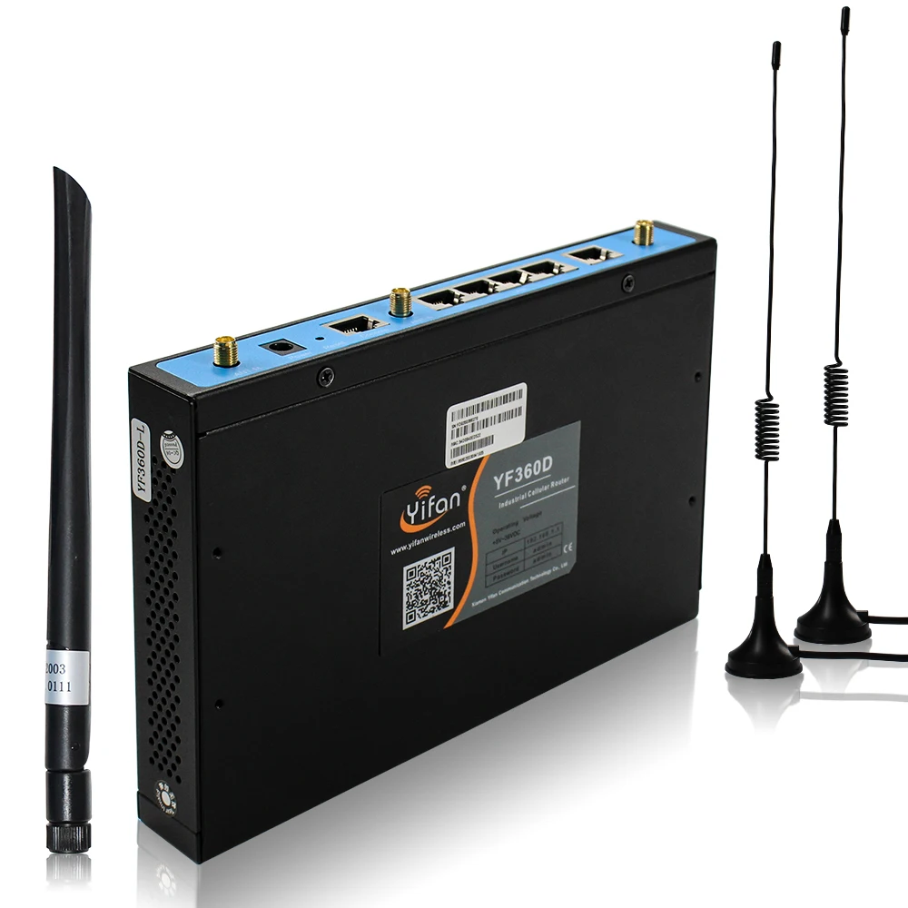 support VPN Load balance  YF360D-LL active/active 4G dual sim dual module LTE router for Kiosk/ Vehicle