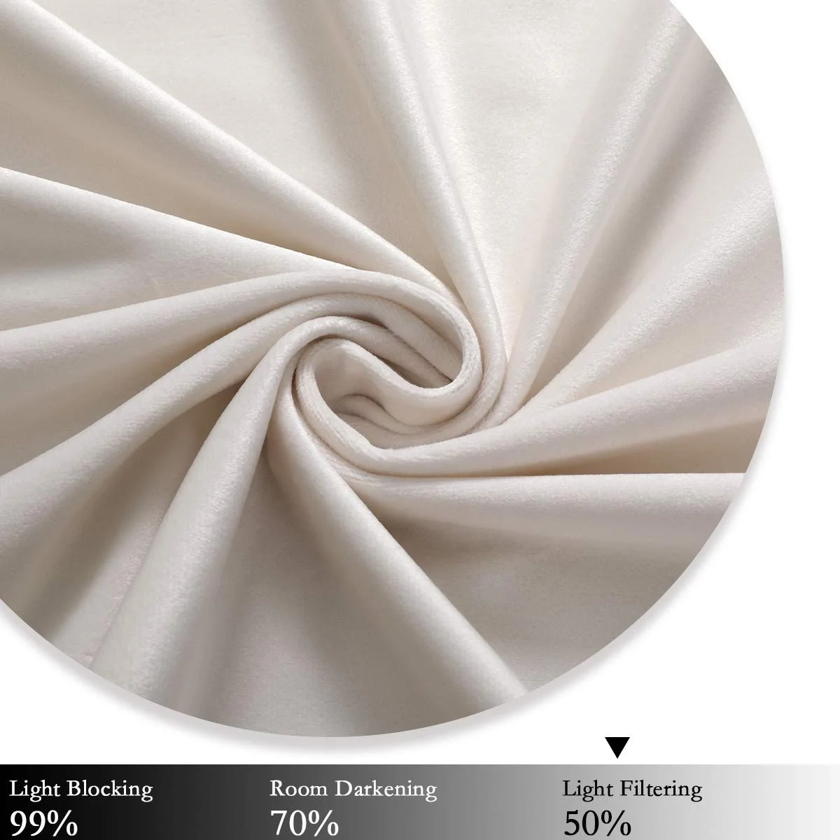 Bindi Rideau Velour Creme White Blackout Soft Velvet Curtains For The Living Room Luxury