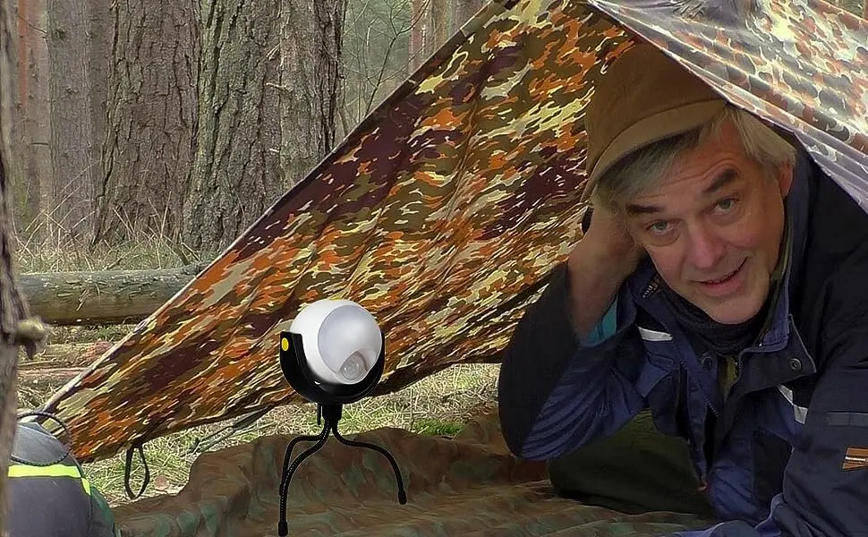 360 degree Rotating Portable Outdoor ip65 waterproof Round lamp LED Night Light Motion Sensor Light 120 LM smart lighting