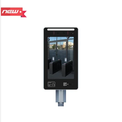 LILLIPUT 8 inch LCD Face Recognition Turnstile RFID Reader Swing Barrier Gate Temperature Measurement Terminal With Android 11