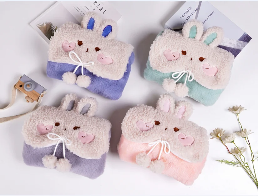 Lesheros Explosion-Proof Cute Cartoon Plush Hand Warmer Rechargeable Cartoon Electric Hot Water Bag