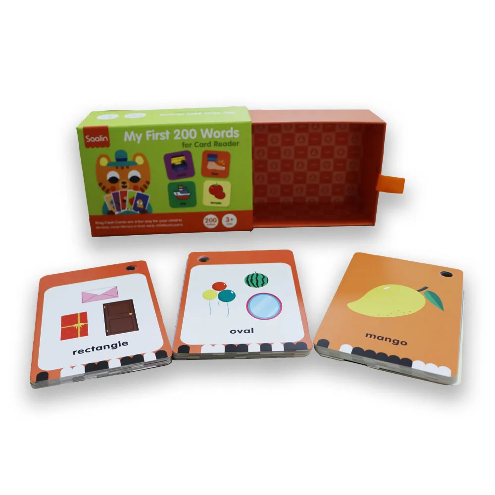 Custom Luxury Flash Cards Custom Printed Educational Playing Cards with Box Age Range Kids Material Paper Language English