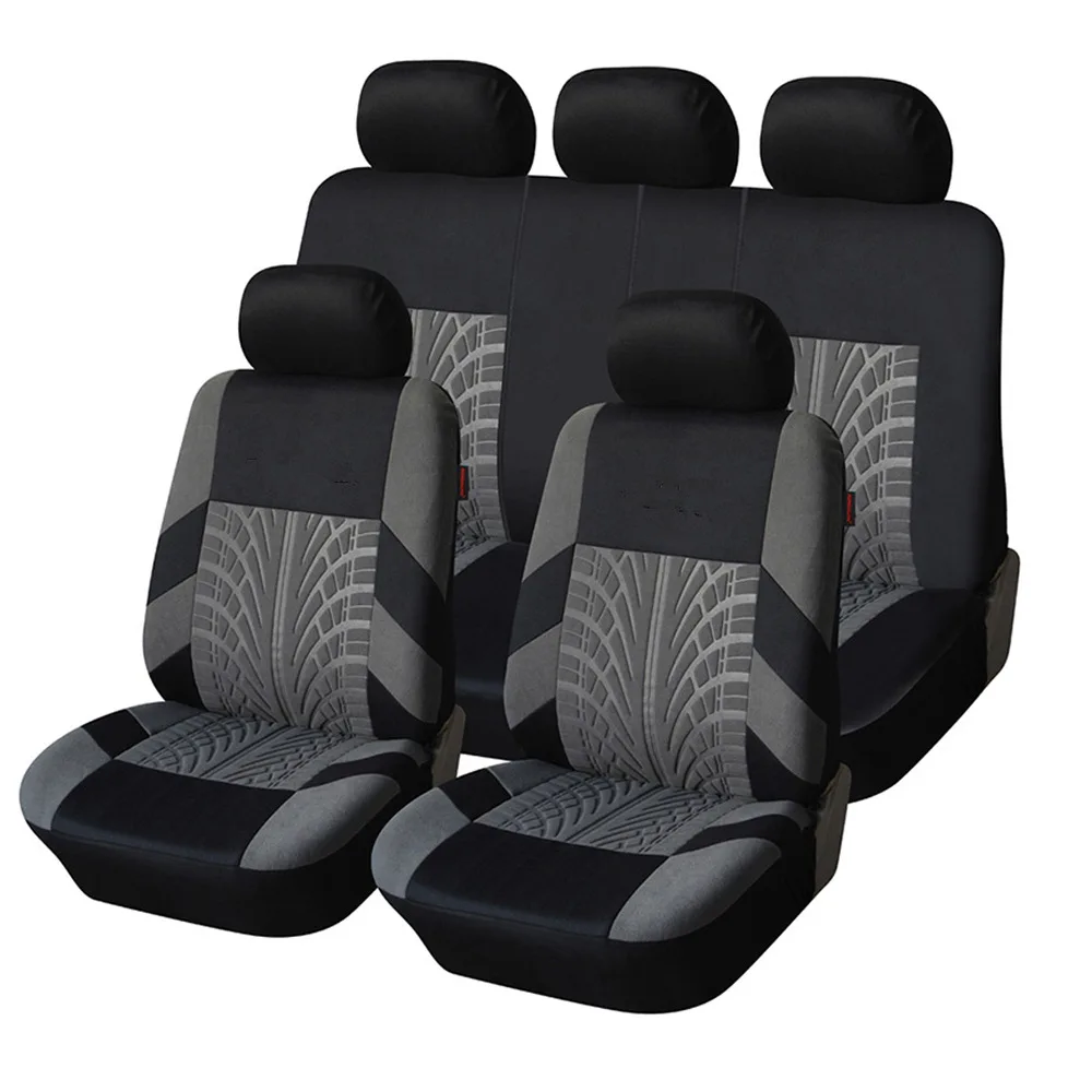 car accessories tire tracks marks polyester cheap car seat covers universal fit