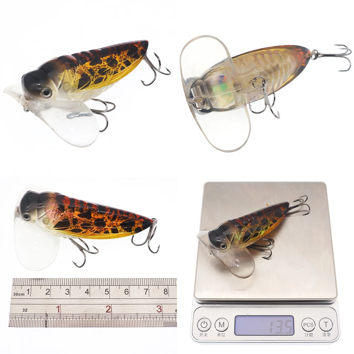 75mm 14g Floating Plastic Cicada Fishing Lure Cicada Lure Hard Bait Hotsale