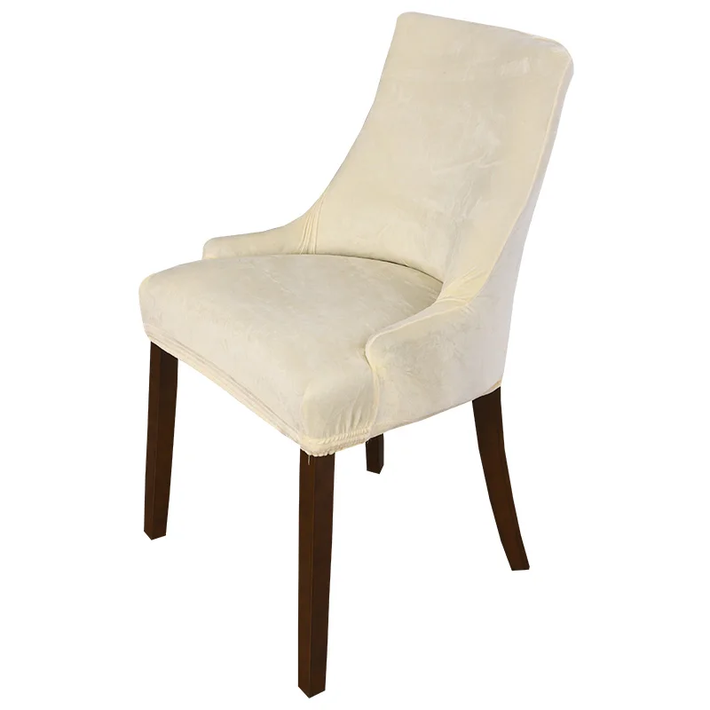Stretch Soft Velvet High Back Wingback Dining Club Chair Covers for Chair