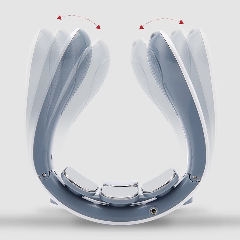 New Rechargeable Electric Shoulder Neck Deep Tissue Pain Relief Care Cervical Massager With 6 Heads