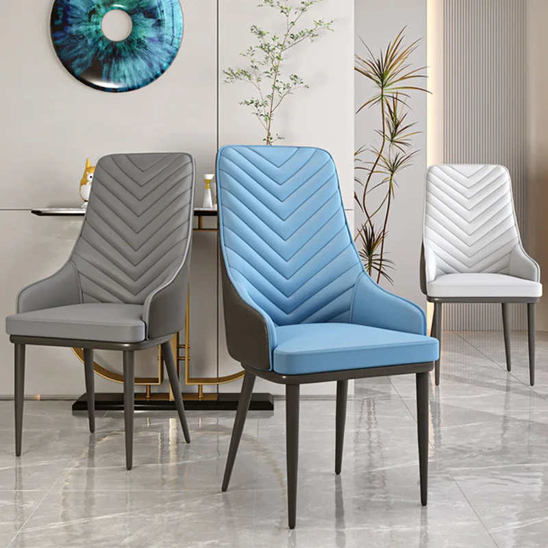 Modern and minimalist home dining chairsbackrest chairs hotel modern creative with armrests dining chairssoft bags desks