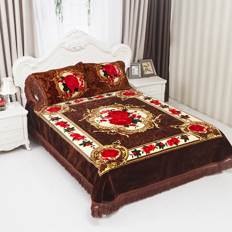 Wholesale Double Layer 2pli Korean Blanket Coperte Cobijas Psra Adulto 220 240 8kg Weight Kambal Blenket Set