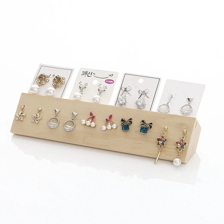 Factory direct sale wooden jewelry tray personalized jewel showcase custom blue jewelry display tray ring tray