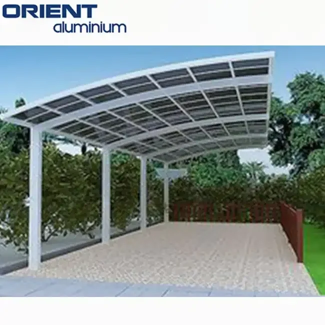 Windproof Snow Resistance Car Cover Carport Polycarbonate Sheet Roof Aluminum Carport Canopy Garages Canopies Carports