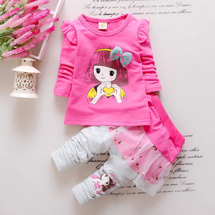 Hao Baby Children Half-Year-Old Korean New Baby Winter  Clothes Two-Piece Kids Clothing Suit Set