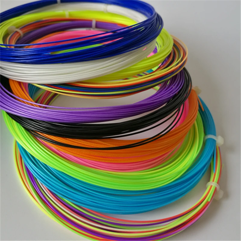Accept customized high tensile strength 0.7mm 10m new design string for raket badminton