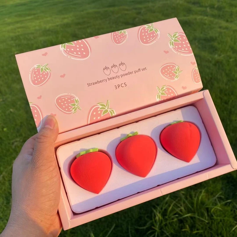 Набор для макияжа с яйцами friute, без латекса, не употребляет порошок, губка для макияжа клубника, персика, груши, лимона, авокадо