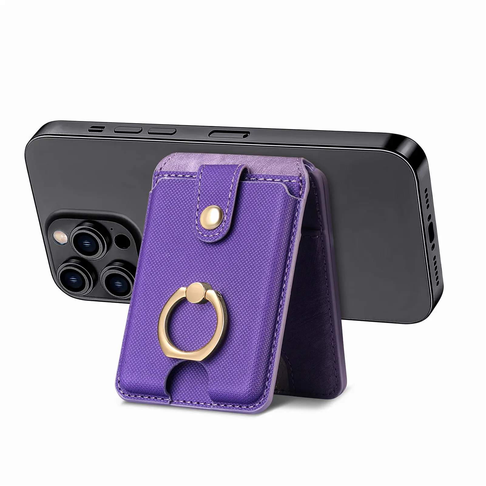 Super N52 magnet Card bag Wallet RFID anti-theft swipe card holder Multi-functional PU leather mobile phone holder card sleeve