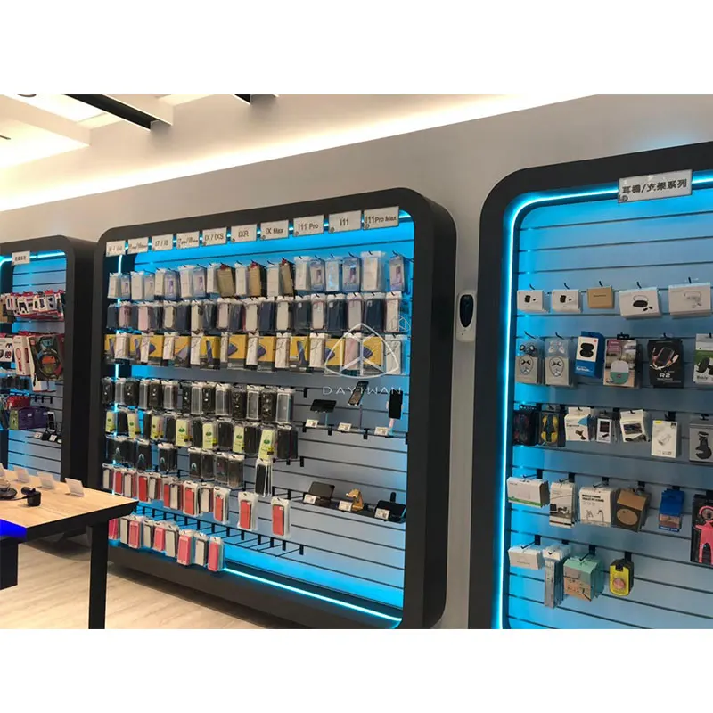Phone Display Furniture Cell Phone Repair Counter Design Shelf Cabinet Showcase For Mobile Accessories