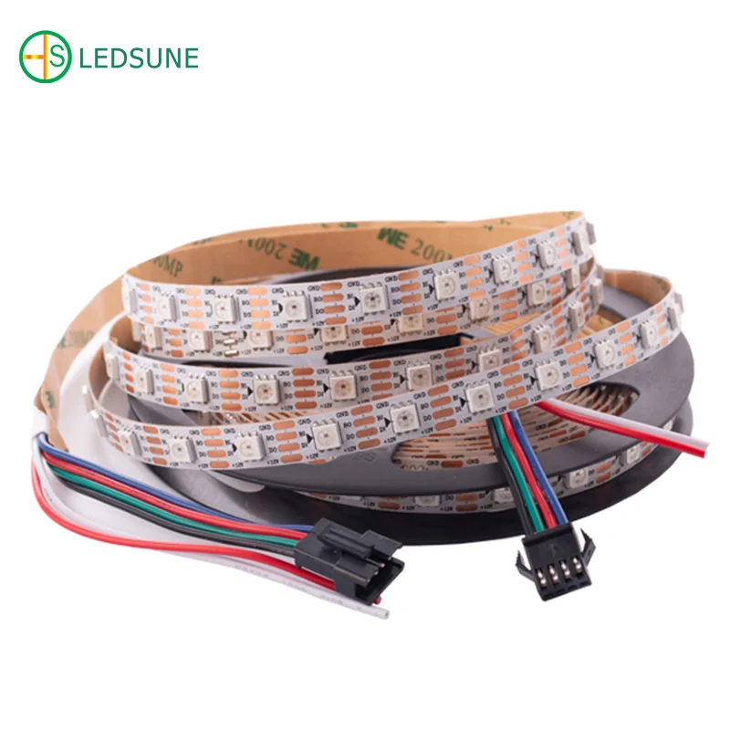 DC12V Dual Signal RGBIC WS2815 LED Tape Waterproof Addressable RGB 30 60 144 Pixel 12V Smart LED Strip Light