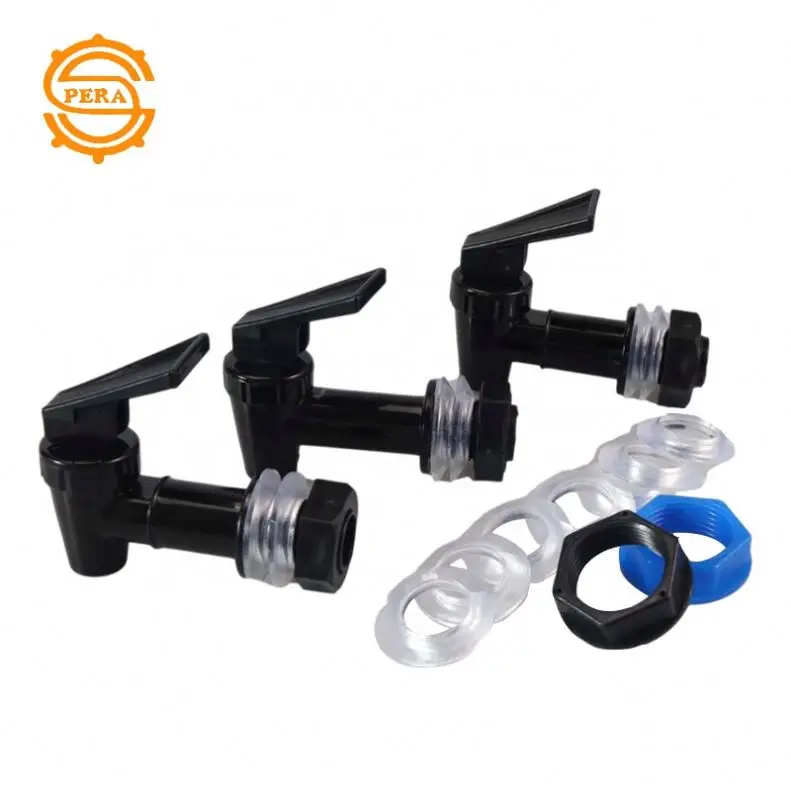 Plastic Push Handle Beverage Dispenser Replacement Spigot Juice Cold Drink Barrel Faucet Tap for Home Office Bar Party Use Water