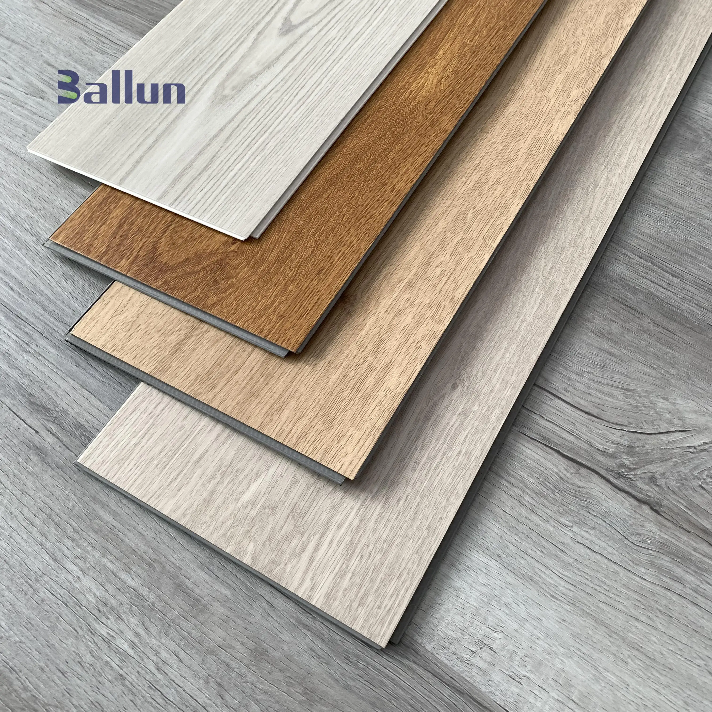 composite wood piso vinilico 4 mm Waterproof Fireproof spc vinyl flooring Without Glue Eco-friendly Interlocking Click