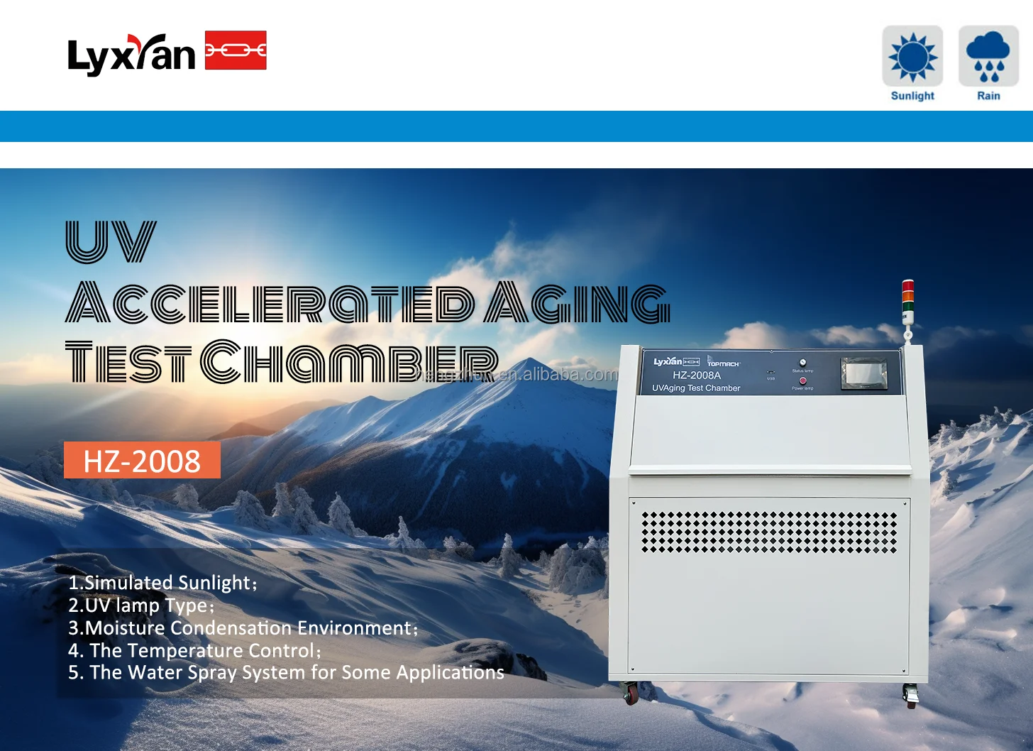 Ultraviolet Light Weathering Test Chamber plastic UV Aging Machine