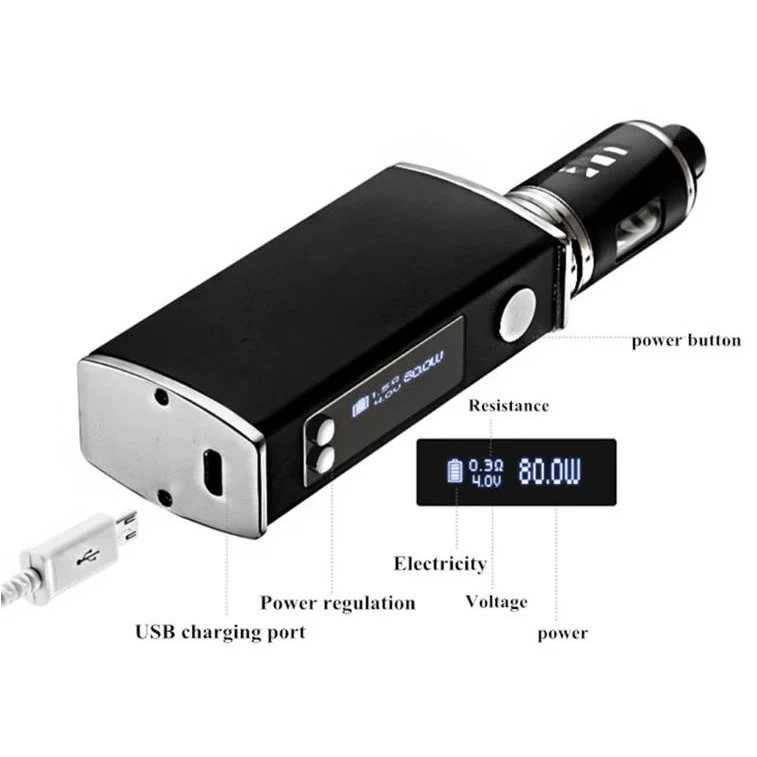 80w shenzhen manufacturer e cigarette hot seller ceramic coil thin box mod