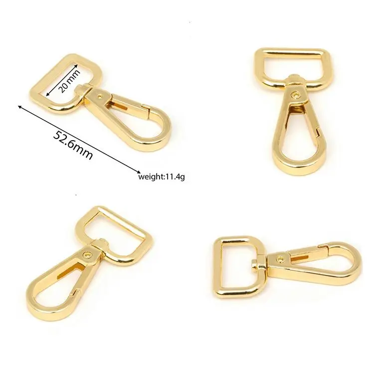 Bulk Selling D Ring Spring Snap Hook Circle Metal Snap Hook for Bag Parts Blouse Belt Zinc Alloy Accessories