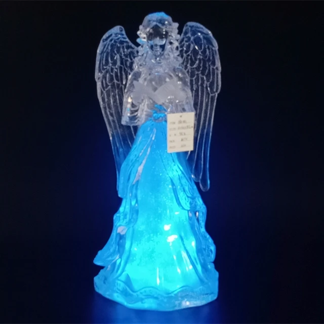 2024 Hot selling Plastic angel statue with lights Angel shape home decoration lights Christmas decoration