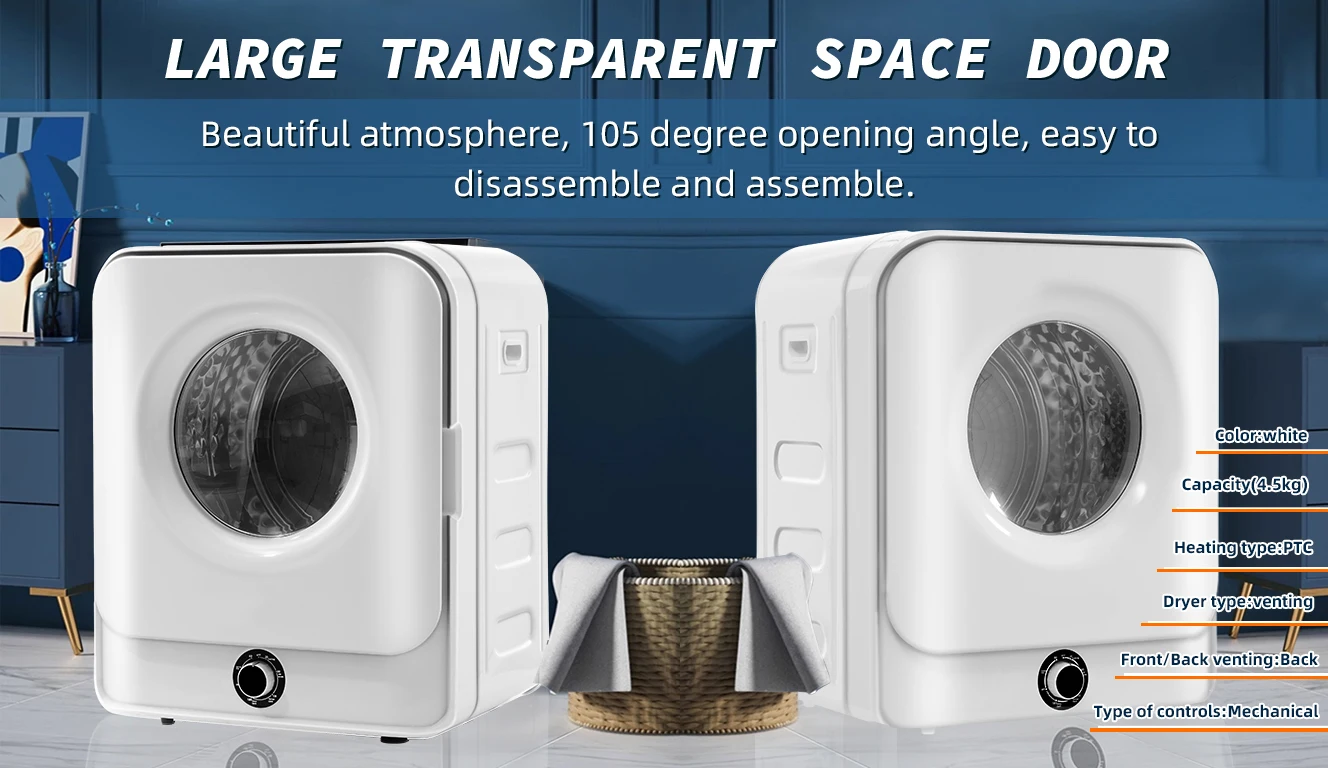 Clothes Dryer 5 Drying Modes Drum Overheat Protection Dust Removal Deodorization and Lint Removal#US TO US