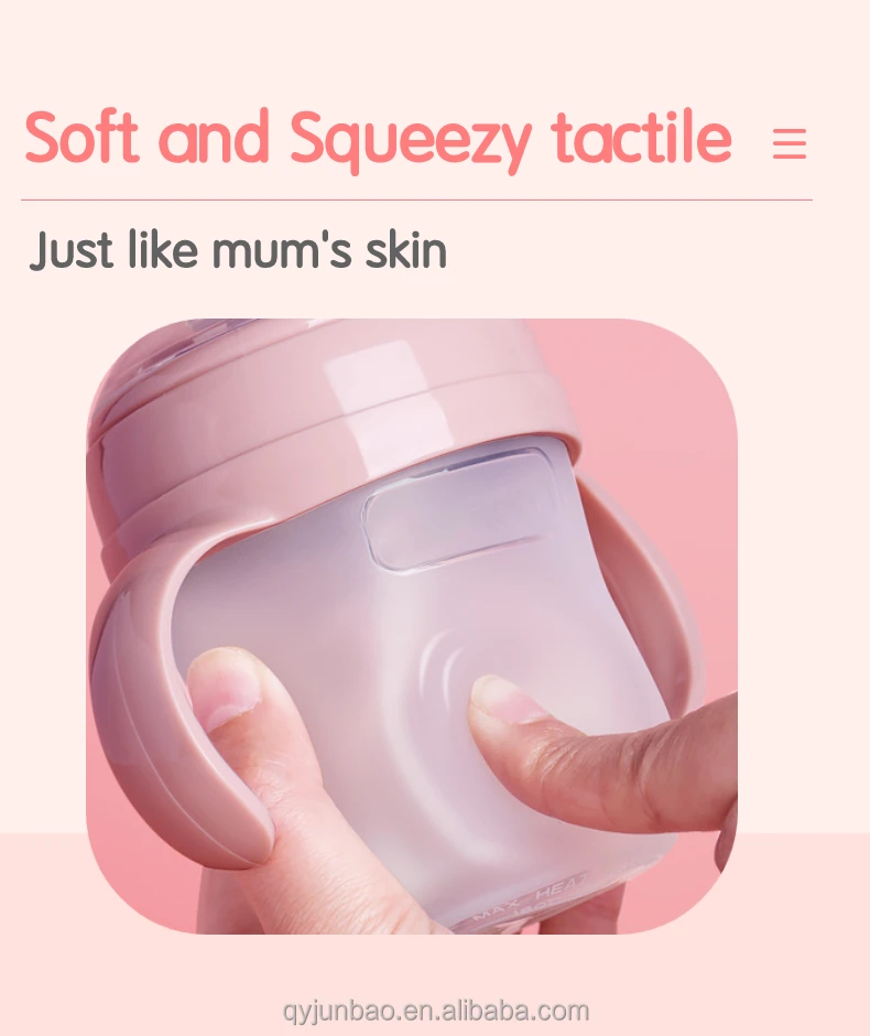 BPA Free Baby Feeding Bottles Food Grade Baby Breast Milk Bottle Manufacturer High Quality Silicone Baby Bottles