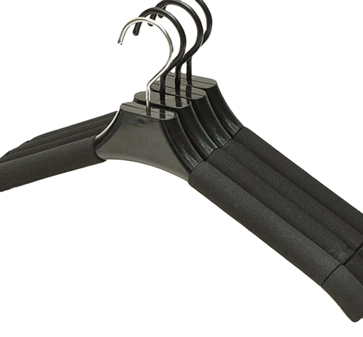 Wholesale Price Specialty store Plastic Clothing Rack With Foam Shirt Trousers PVC hanger Laundry Hangers