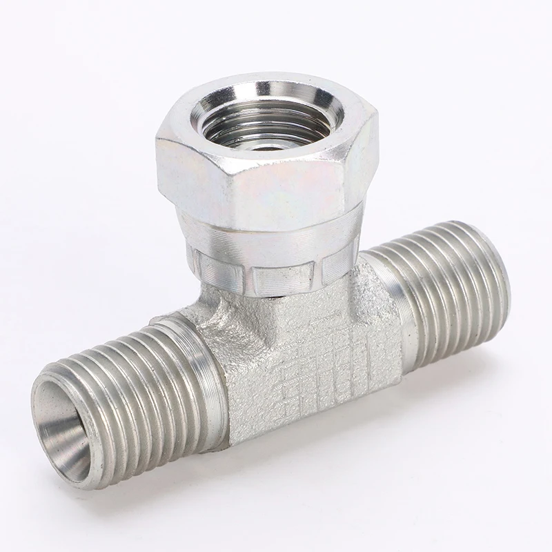 HIGH-QUALITY HYDRAULIC OEM BSP MALE 60 SEAT/BSP FEMALE 60 CONE BRANCH TEE HYDRAULIC END CONNECTOR