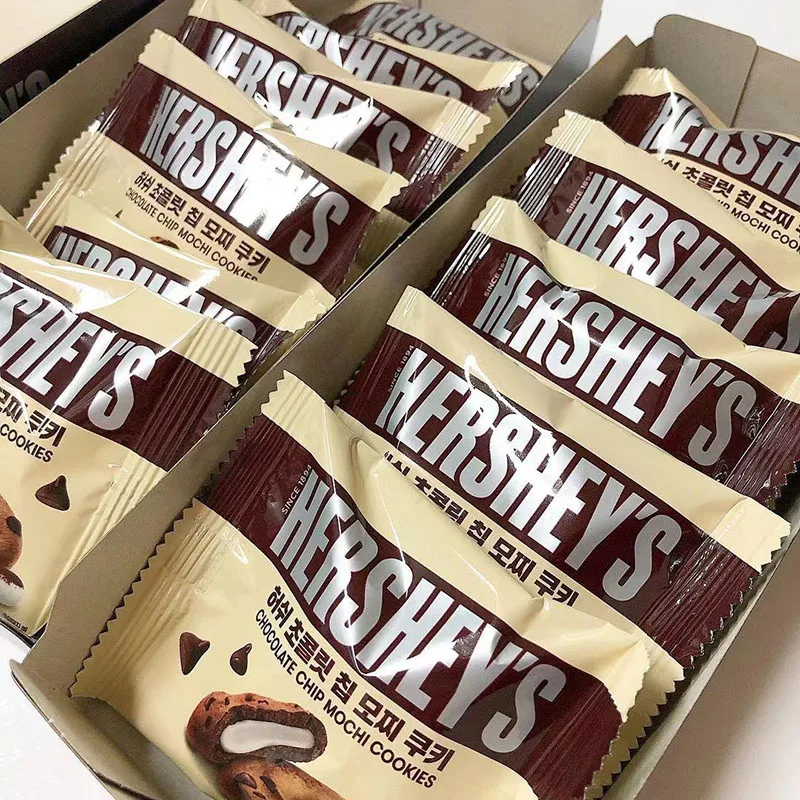 Popular Korean Snacks Wholesale Exotic Chocolate Chip Mochi Cookies 240g Soft Hershey Flavor