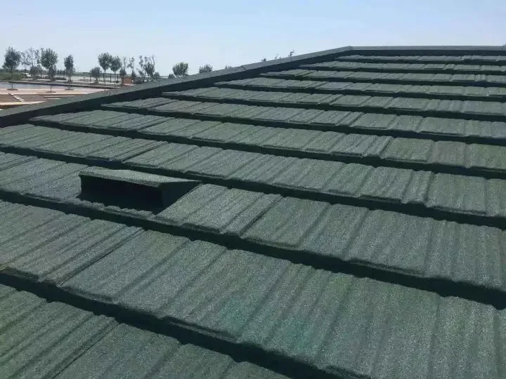 qianyuan high quality stone coated metal roof tiles tile roof coffee color roof tile
