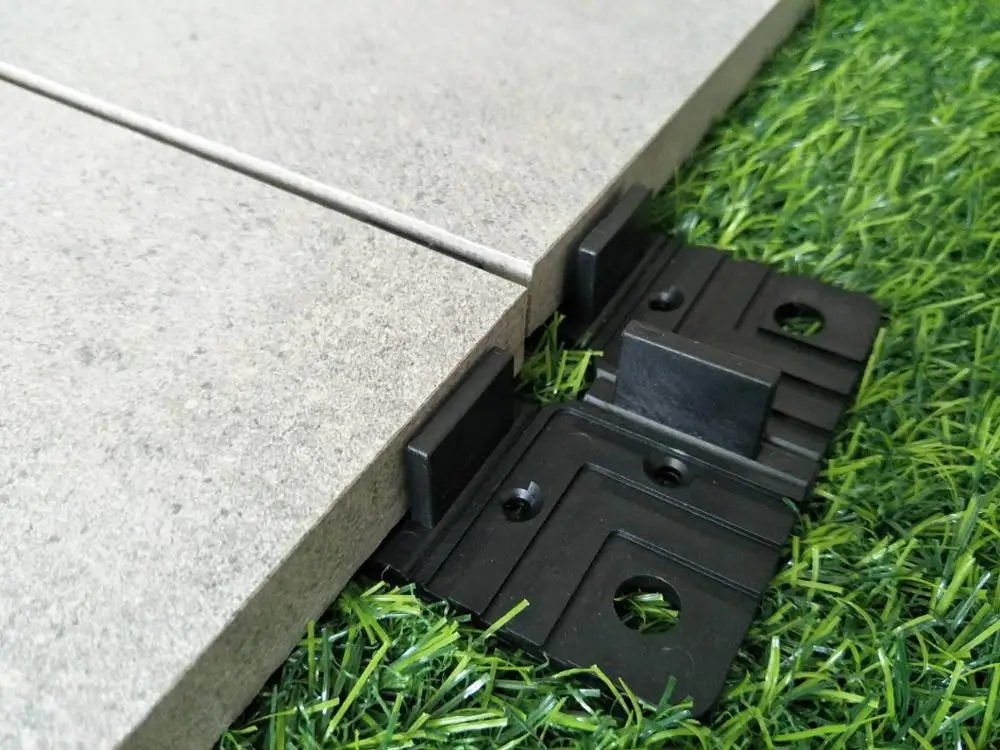 Raised floor tile deck connector pedestal