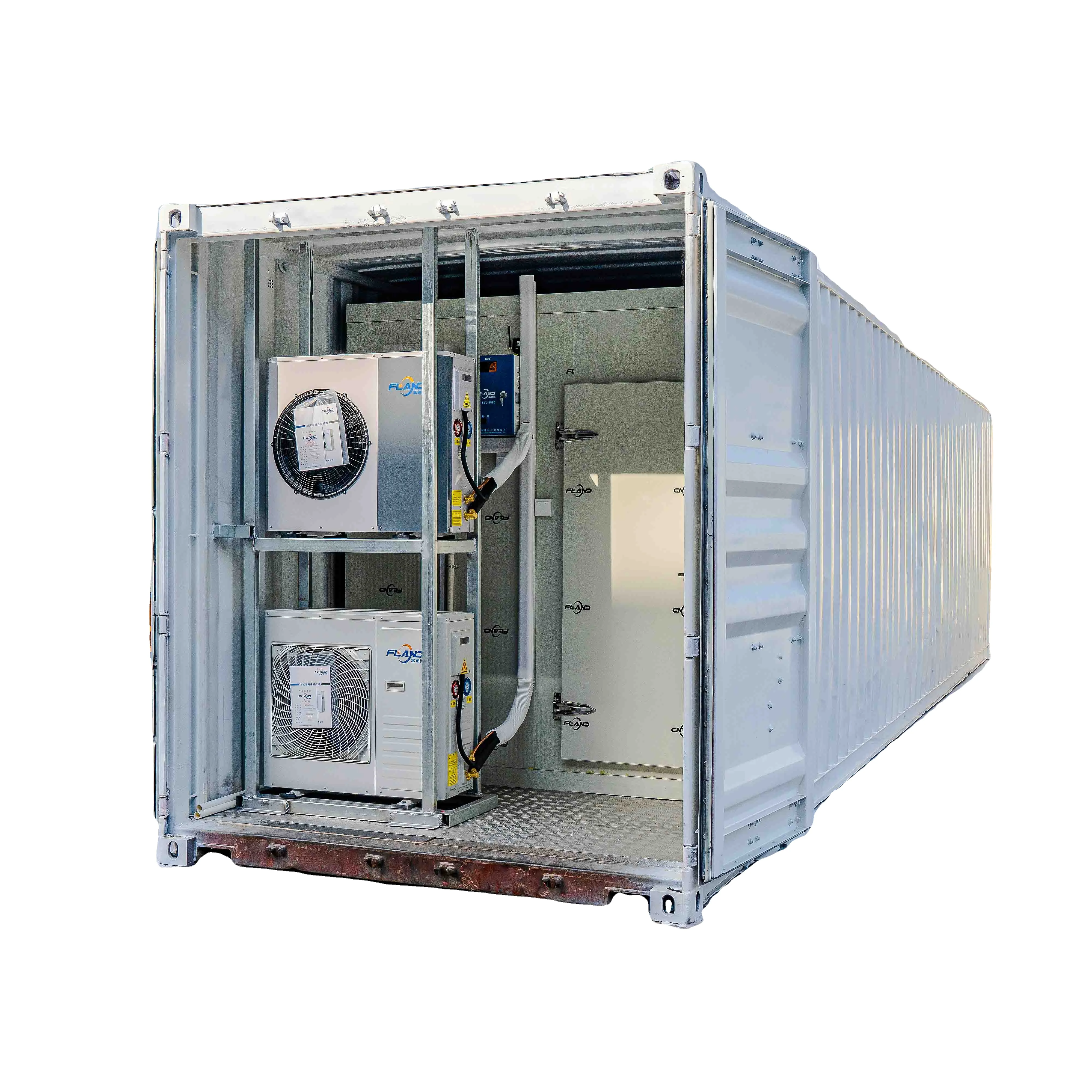 Fland Energy saving cold room storages cooling system fish frozen cold storage rooms container Walk in cooler with solar system