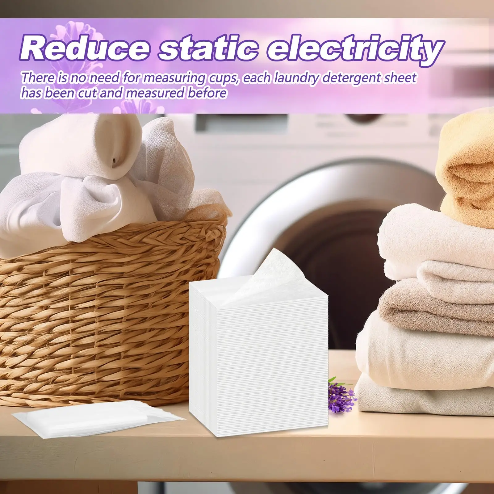 Bulk Best Dryer Sheets Eco-Friendly Laundry Detergent Paper Sheets Lavender Washing Softener Fabric Sheet