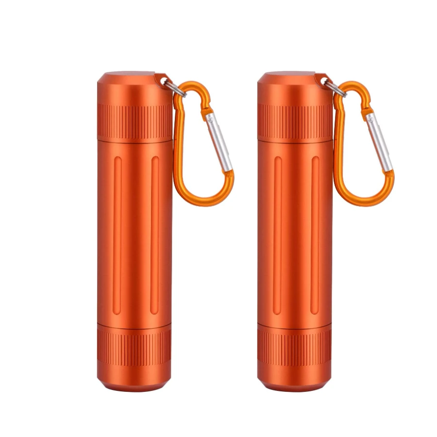 Custom Airtight Smell Proof Container Durable Stash Jar with Dual-Opening Portable Sealed Metal Tube Keychain Travel Ashtray