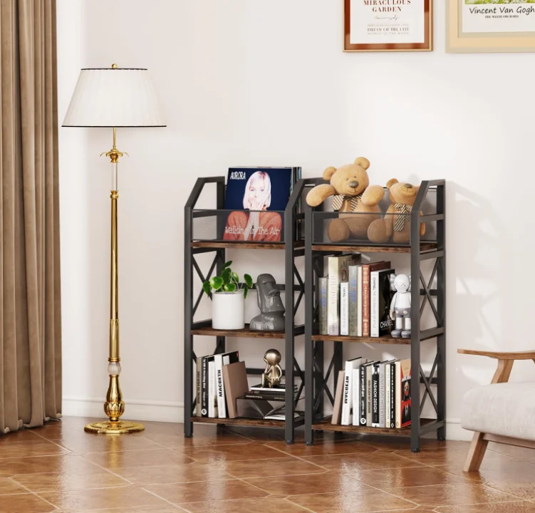 3-Tier minimalist style creative albums books record magazine file holder customized best selling vinyl record storage