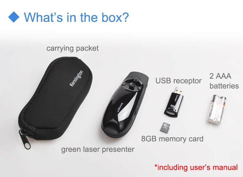 
Hot Sale Intuitive Remote 2020 Expert Presenter with Laser Pointer 2.4Ghz Air Mouse K72427 