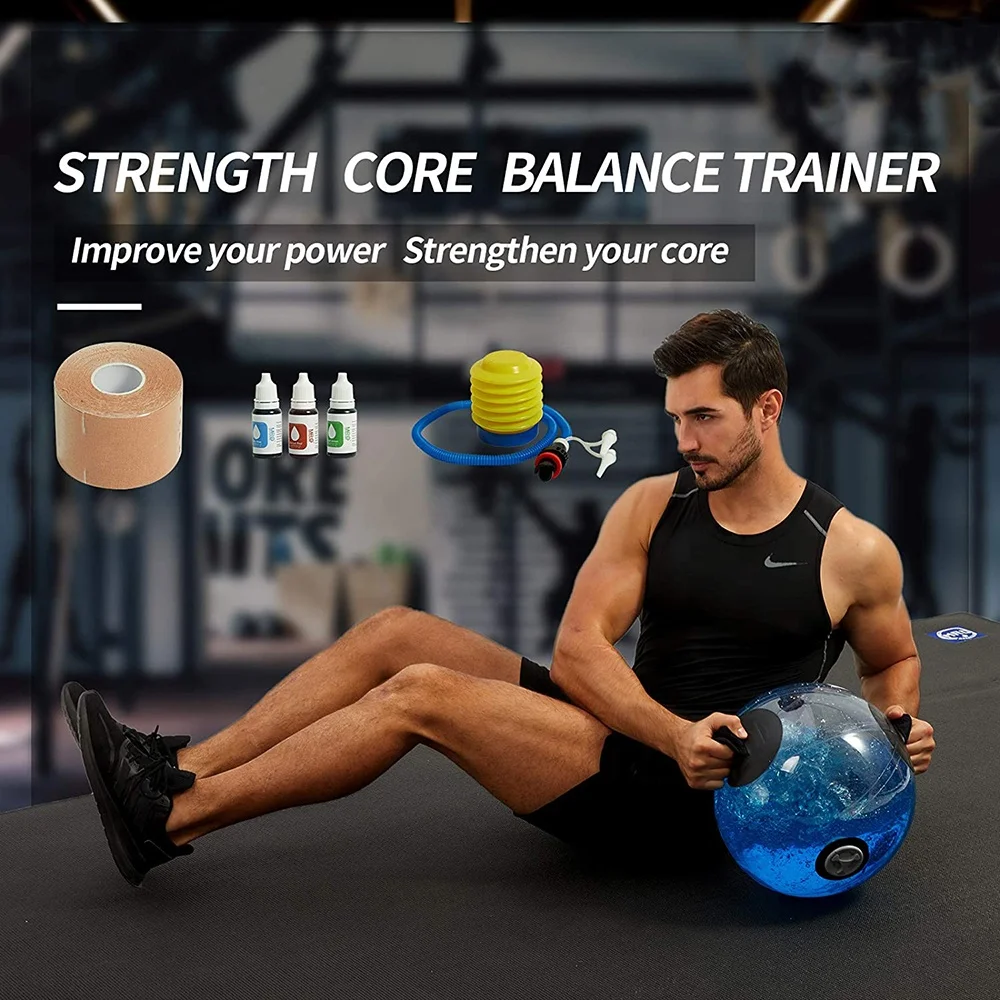 Custom Logo Color Pvc Round Shape Adjustable Ball Shape Lifting Aqua Training Water Dumbbell Sandbag Fitness Power Aqua Bag