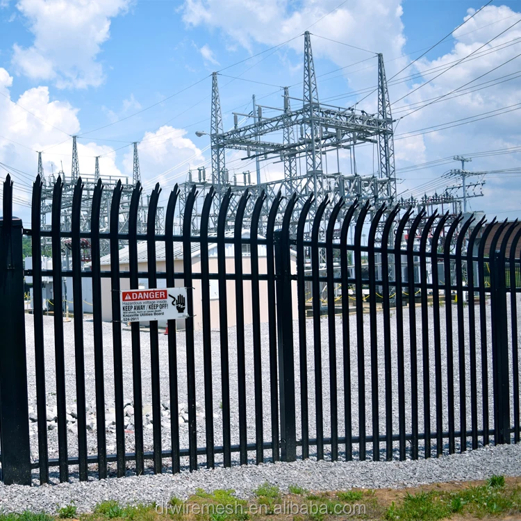 Galvanized Steel W Palisade Fence Panels Vertical