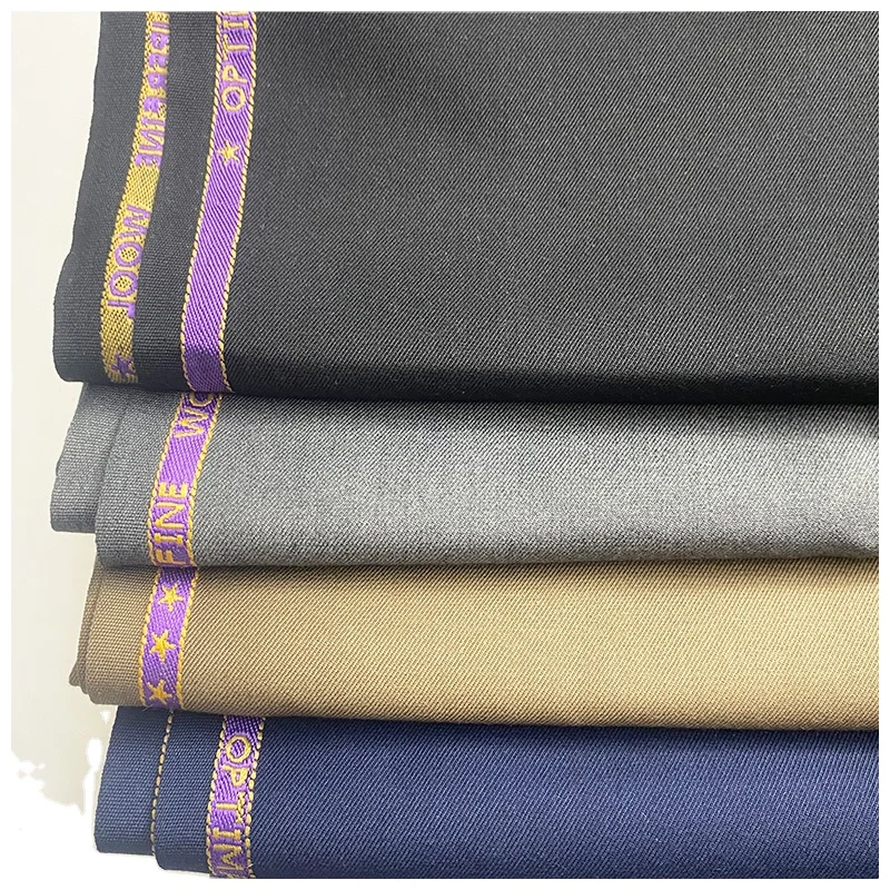Customized soft grey men suiting overcoat plain garment TR fabric for africa market