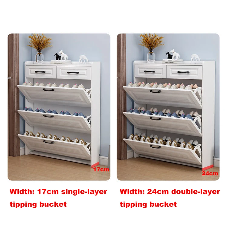 K&B nordic high quality cheapest ultra thin collapsible dump shoe rack cabinet with hangers