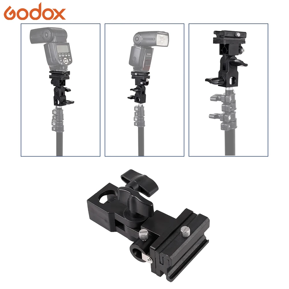 Godox B type Bracket Holder flash light bracket for speedlite umbrella softbox Flash Hot Shoe Umbrella Holder Swivel bracket